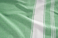 Set of 2 Chambray Turkish Beach Towels - Jade Green