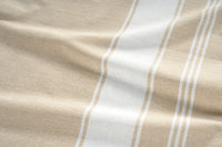 Set of 4 Chambray Turkish Beach Towels - Beige