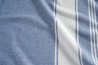 Set of 4 Chambray Turkish Beach Towels - Forever Blue