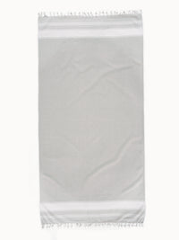 Set of 4 Chambray Turkish Beach Towels - Grey