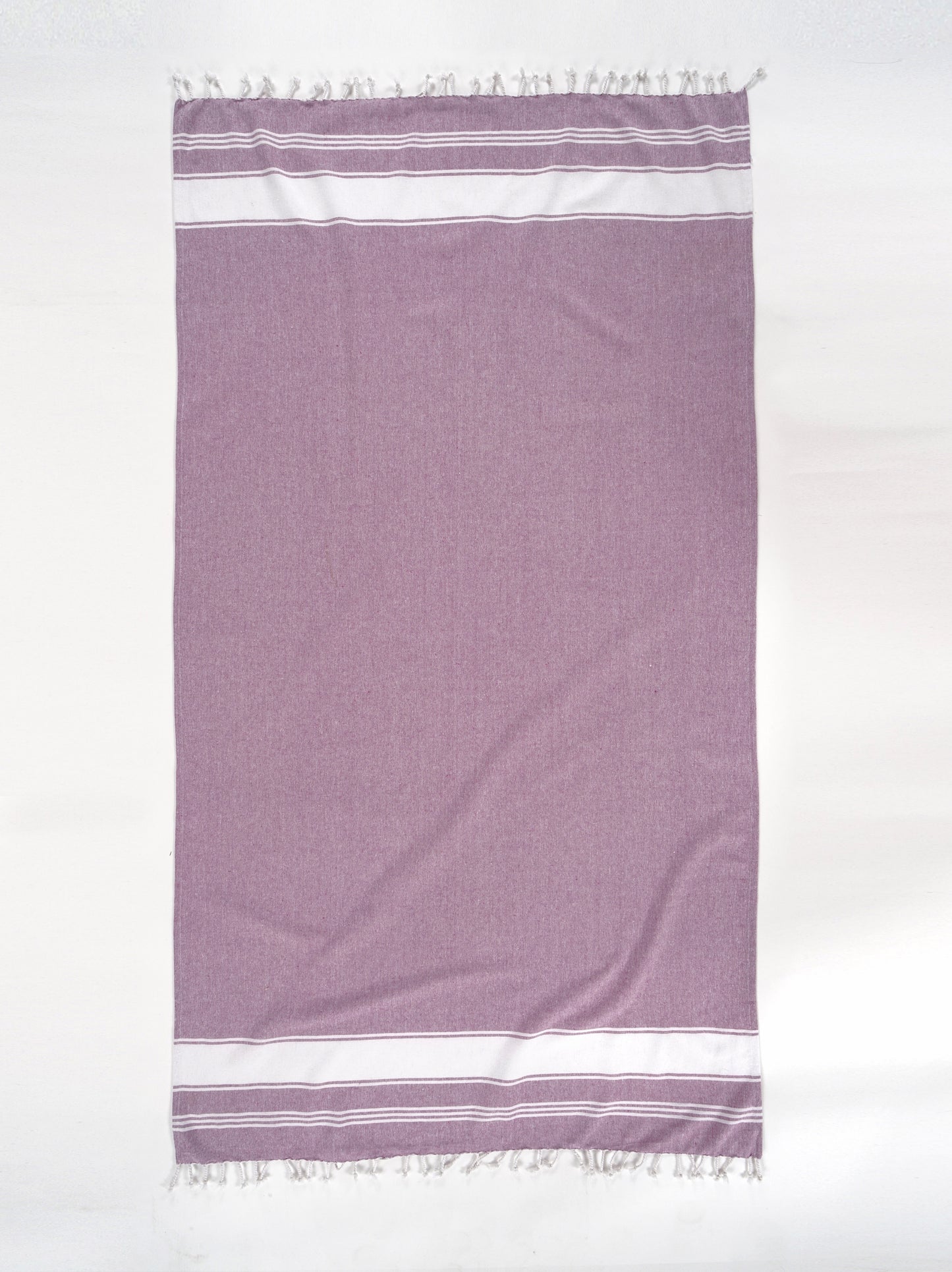 Set of 4 Chambray Turkish Beach Towels - Regal Orchid