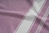 Set of 4 Chambray Turkish Beach Towels - Regal Orchid