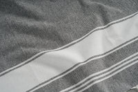 Set of 4 Chambray Turkish Beach Towels - Smoky Black