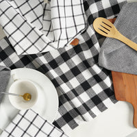 Set of 6 Multiweave Kitchen Towels - Black