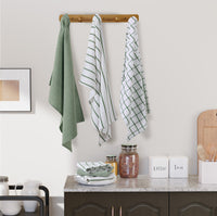 Set of 6 Multiweave Kitchen Towels - Olive