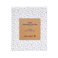 100% Organic Washed Cotton Quilt Cover Set - Haze Grey