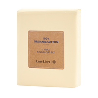 100% Organic Washed Cotton Sheet Set - Vanilla