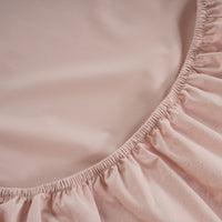 100% Organic Washed Cotton Fitted Sheet Set - Sepia Rose