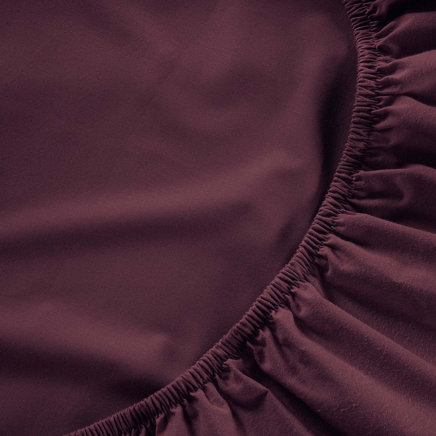 100% Organic Washed Cotton Fitted Sheet Set - Windsor Wine