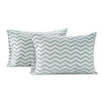 100% Organic Washed Cotton Sheet Set - Chevron Blue