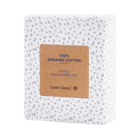 100% Organic Washed Cotton Sheet Set - Haze Grey