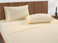 100% Organic Washed Cotton Sheet Set - Ivory