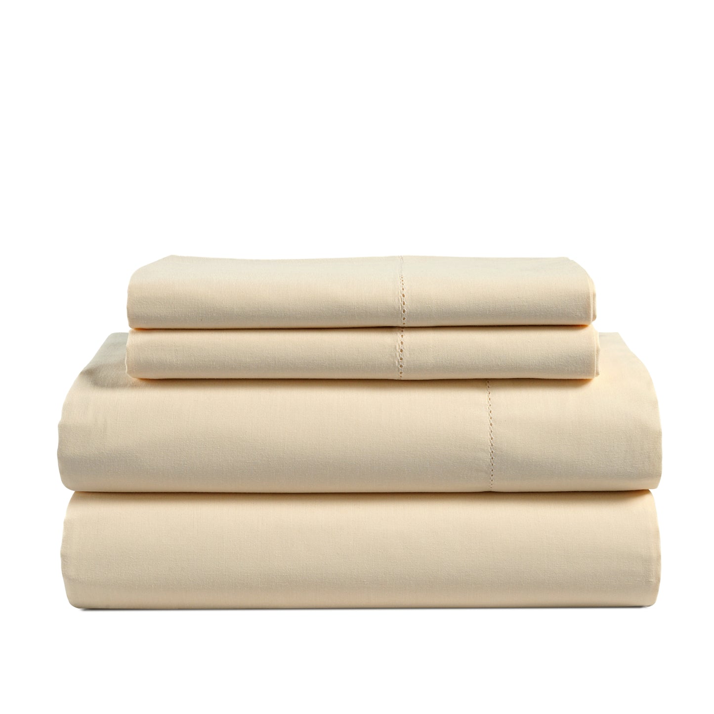 100% Organic Washed Cotton Sheet Set - Ivory