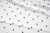 100% Organic Washed Cotton Sheet Set - Polka Dot Black