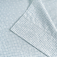 100% Organic Washed Cotton Sheet Set - Polka Dot Blue