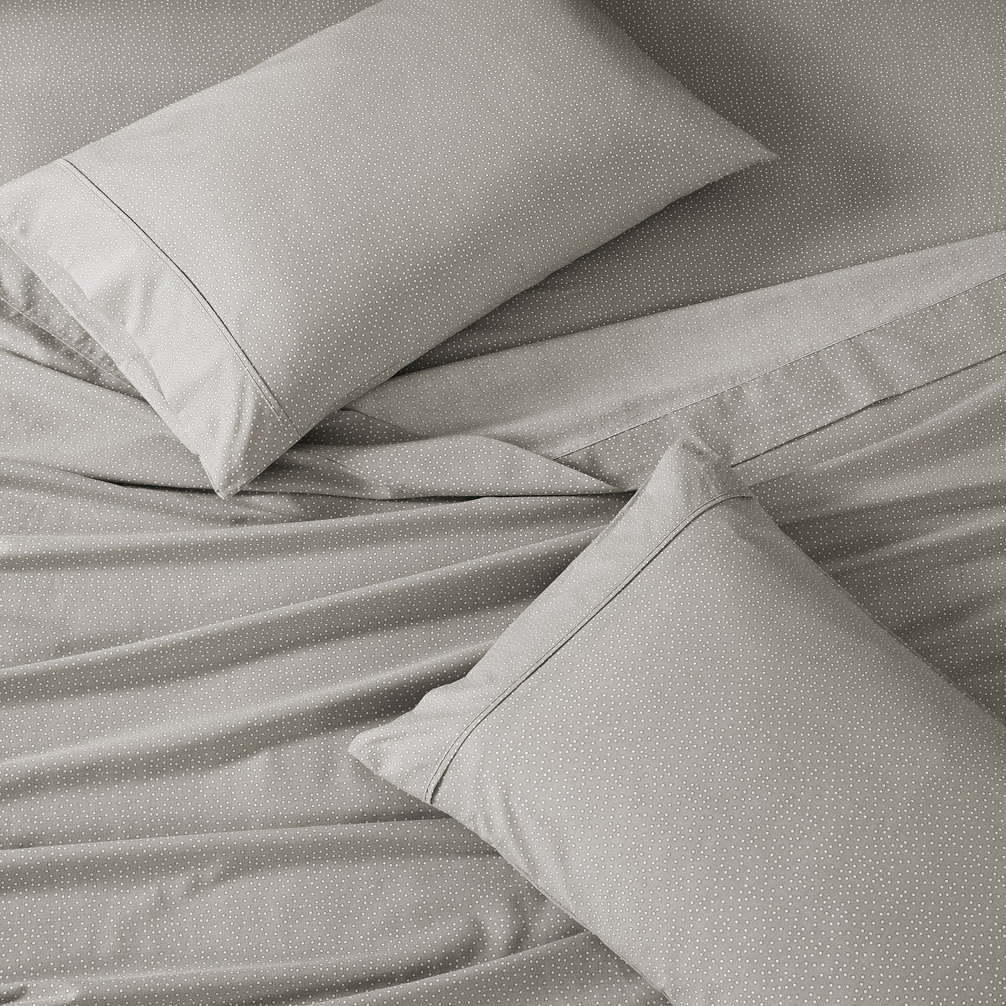 100% Organic Washed Cotton Sheet Set - Snowdrop