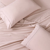100% Organic Washed Cotton Sheet Set - Sepia Rose
