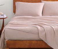 100% Organic Washed Cotton Sheet Set - Sepia Rose