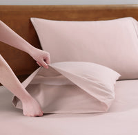 100% Organic Washed Cotton Sheet Set - Sepia Rose