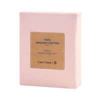 100% Organic Washed Cotton Sheet Set - Sepia Rose