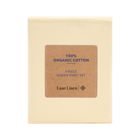 100% Organic Washed Cotton Sheet Set - Vanilla
