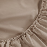 100% Organic Washed Cotton Sheet Set - Taupe