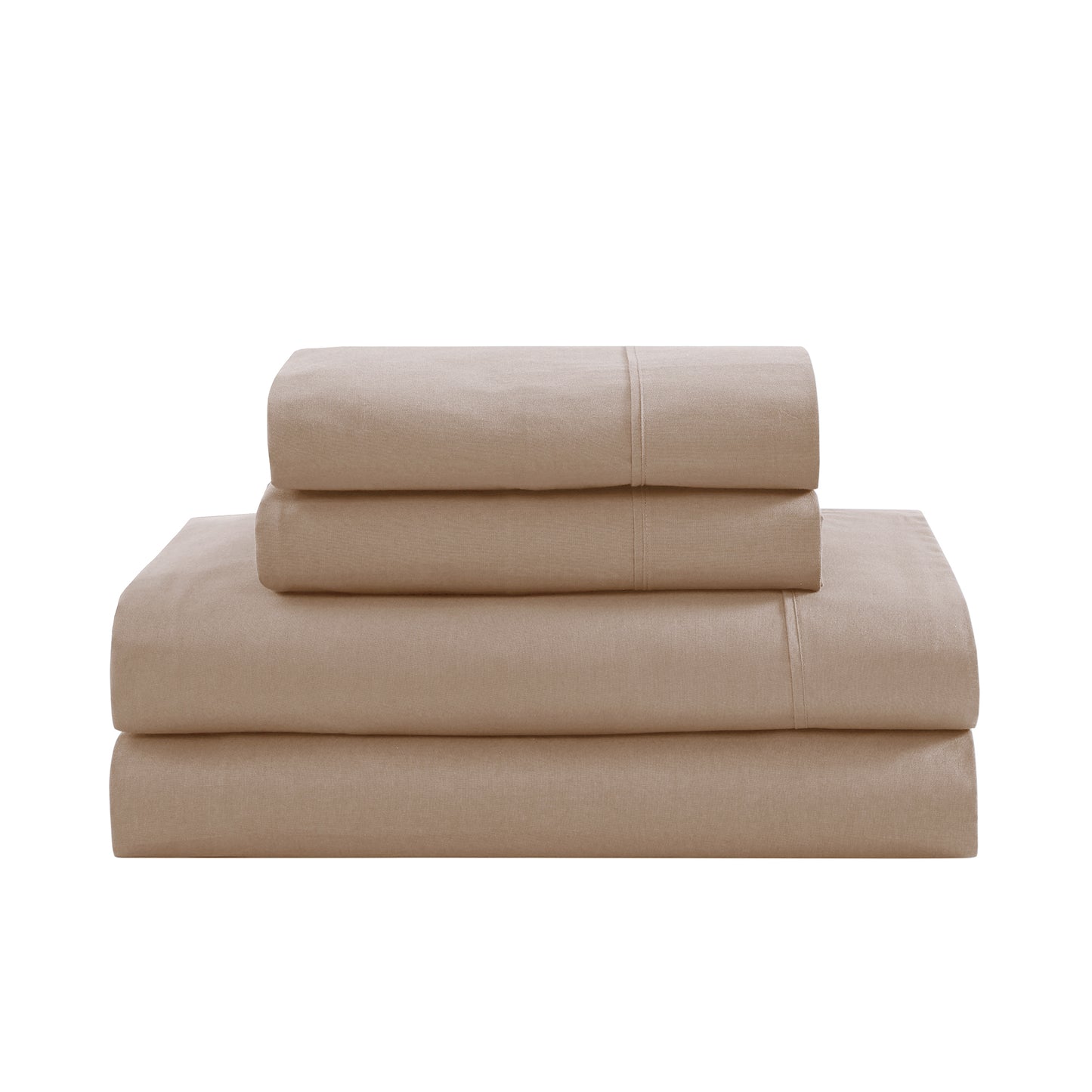 100% Organic Washed Cotton Sheet Set - Taupe