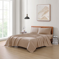 100% Organic Washed Cotton Sheet Set - Taupe