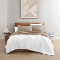 100% Organic Washed Cotton Sheet Set - Taupe