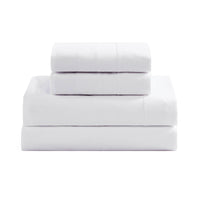 100% Organic Washed Cotton Sheet Set - White