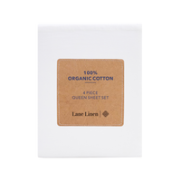 100% Organic Washed Cotton Sheet Set - White