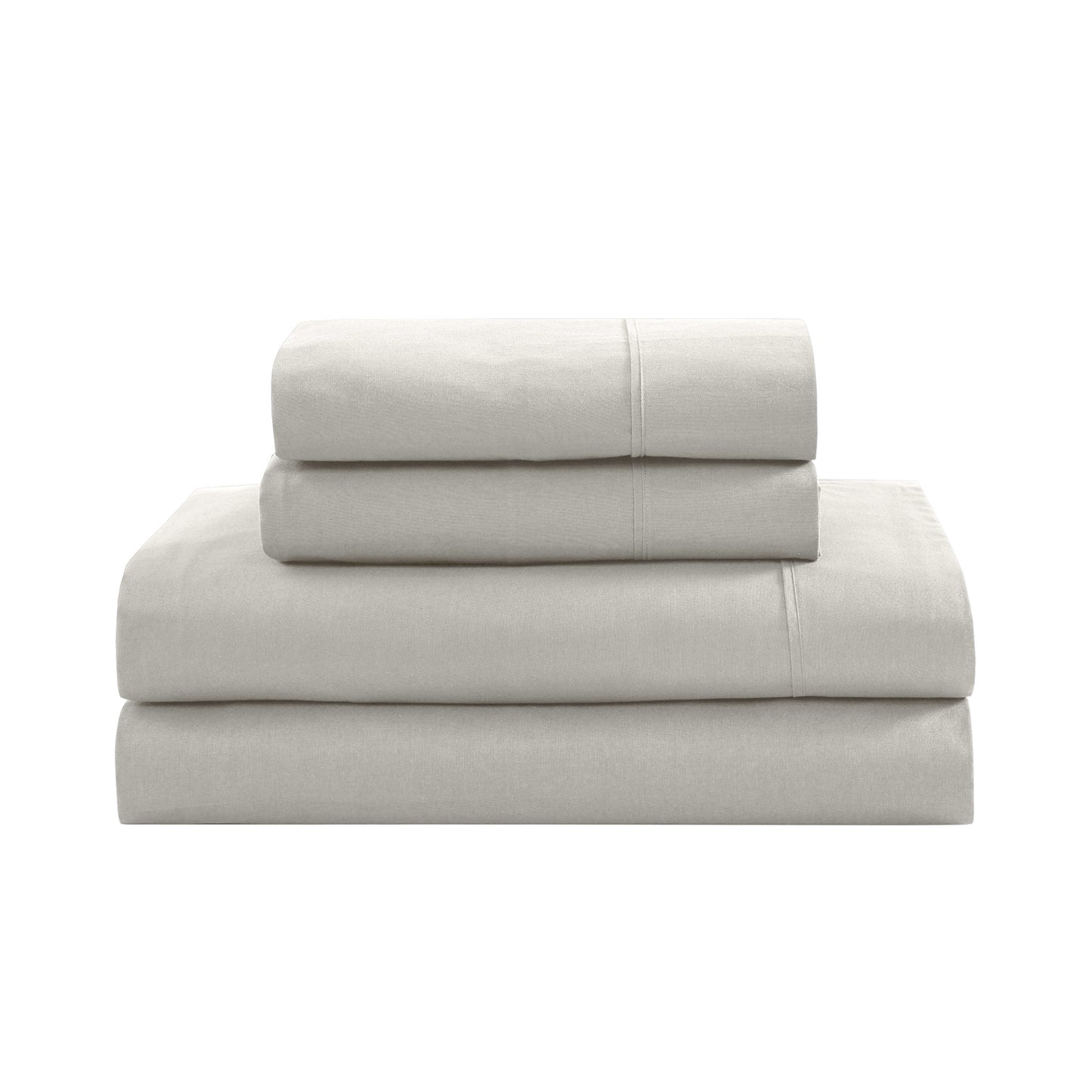 100% Organic Washed Cotton Sheet Set - Silver