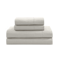 100% Organic Washed Cotton Sheet Set - Silver