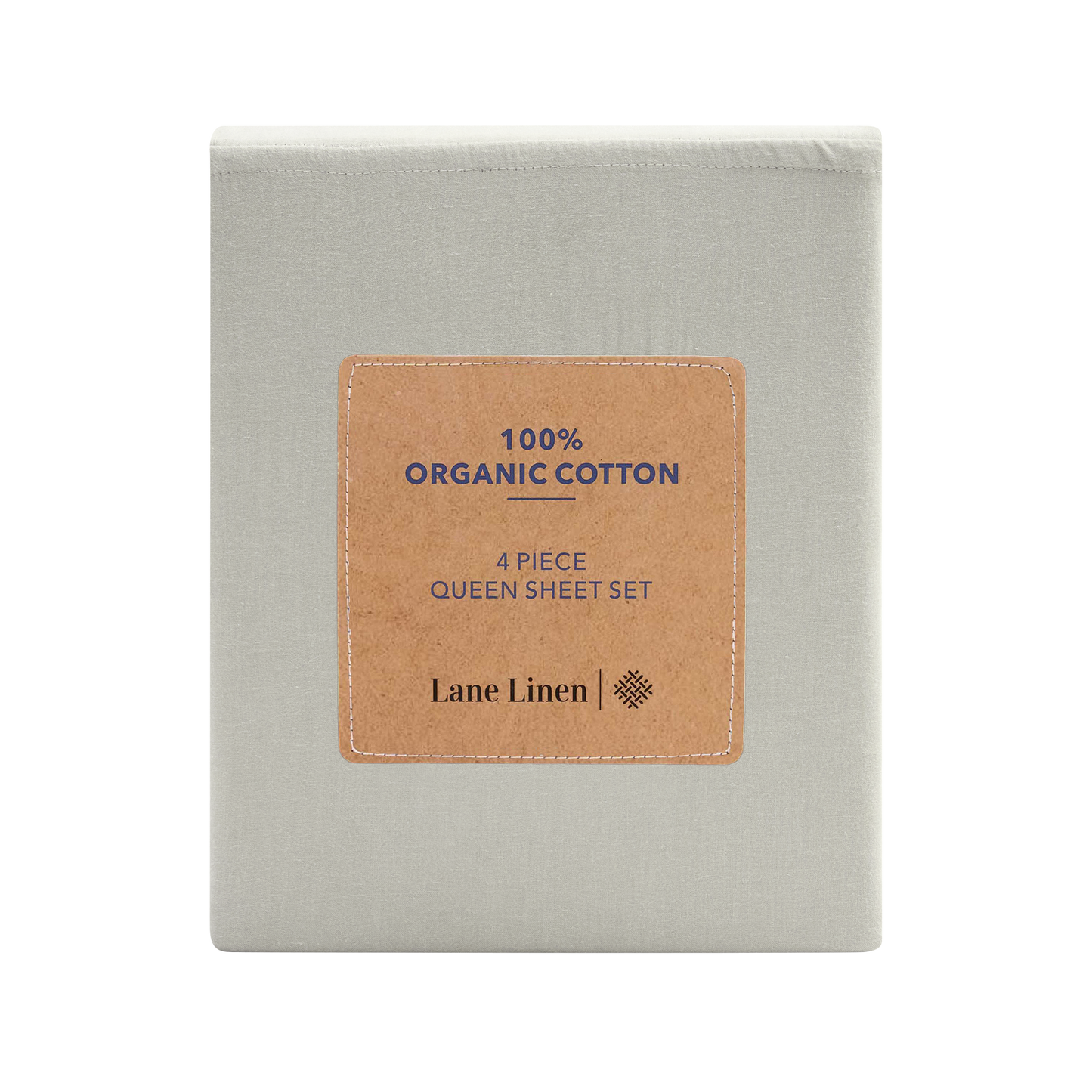 100% Organic Washed Cotton Sheet Set - Silver