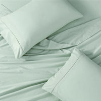 100% Organic Washed Cotton Sheet Set - Cool Blue