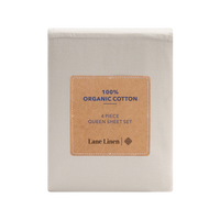 100% Organic Washed Cotton Sheet Set - Mineral