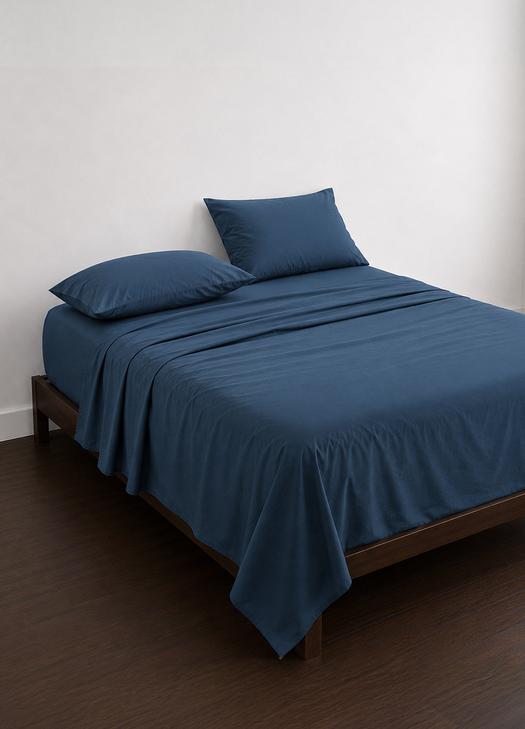 100% Cotton Percale Sheet Set - Estate Blue