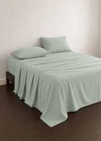 100% Cotton Percale Sheet Set- Mineral
