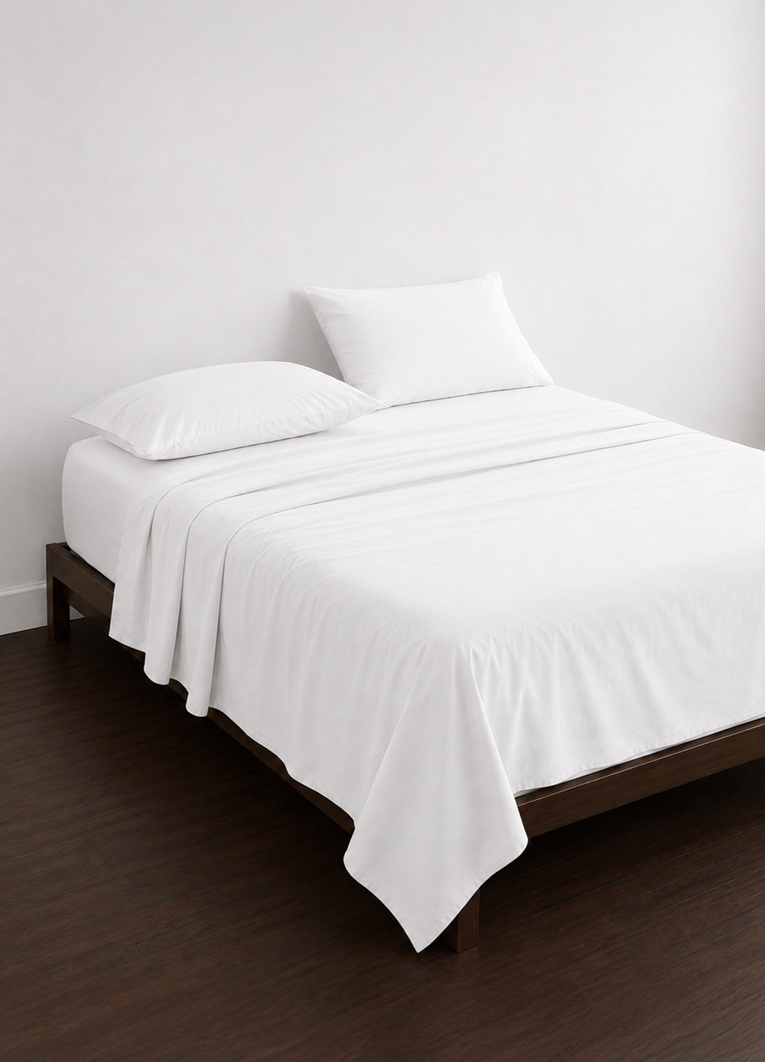 100% Cotton Percale Sheet Set - White