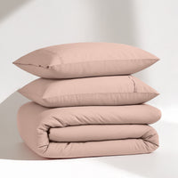 100% Organic Washed Cotton Quilt Cover Set - Sepia Rose
