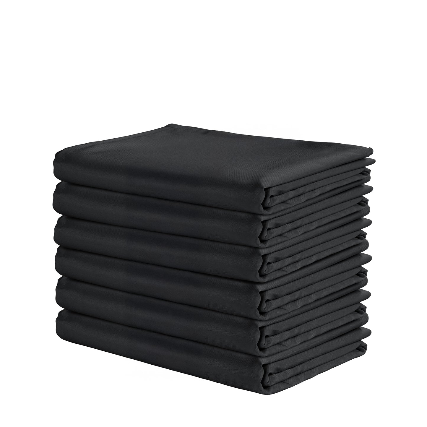Set of 6 - Solid Tablecloths 6 seat 152x213cm - Black