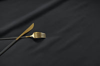 Set of 6 - Solid Tablecloths 6 seat 152x213cm - Black