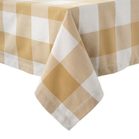 Tablecloth 8 seat 150x260cm - Beige Check