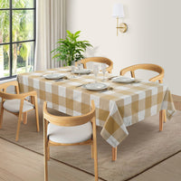 Tablecloth 8 seat 150x260cm - Beige Check