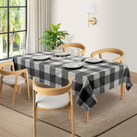 Tablecloth 8 seat 150x260cm - Black White Check
