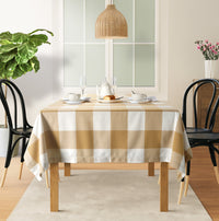 Tablecloth 6 seat 150x210cm - Beige Check
