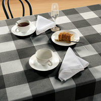 Tablecloth 6 seat 150x210cm - Black White Check