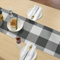 Table Runner 33x304cm - Grey Check