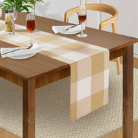 Table Runner 33x180cm - Beige Check