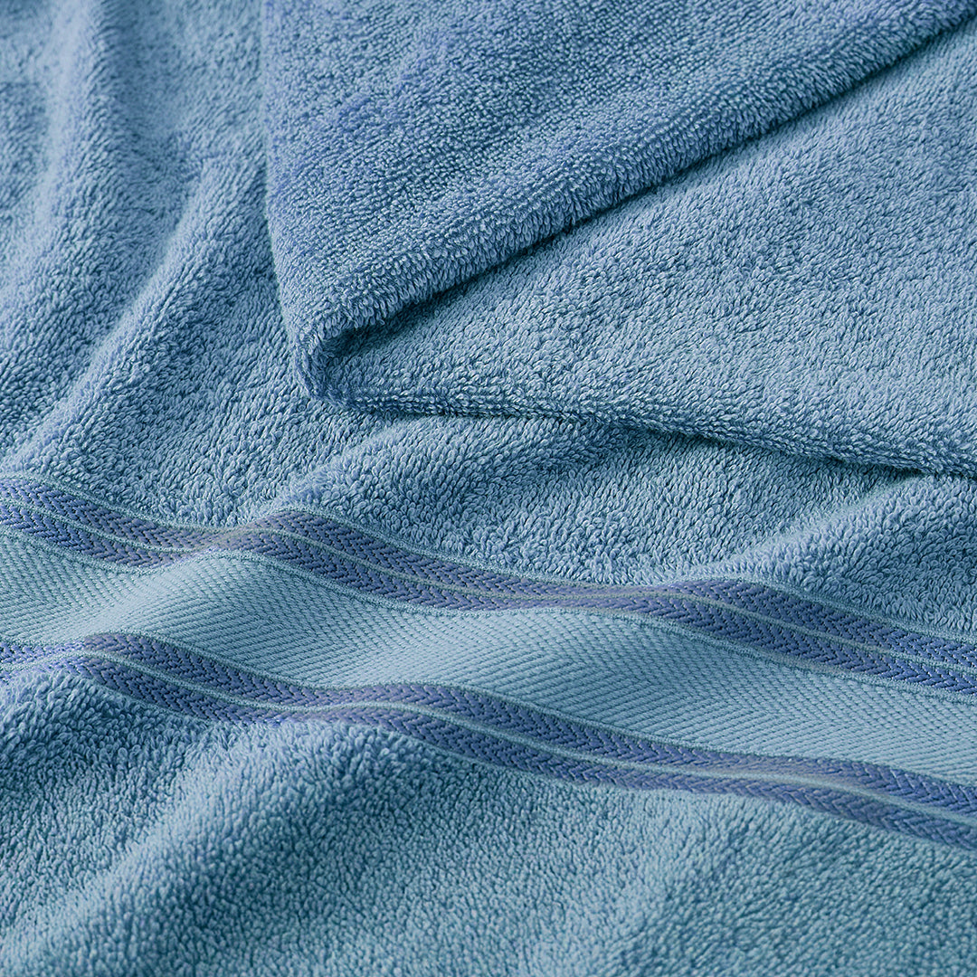 12 Piece 100% Cotton Towel Set 550GSM - Cerulean Blue